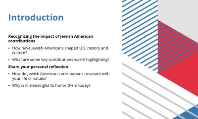 Thumbnail Celebrating Jewish American Contributions - 2