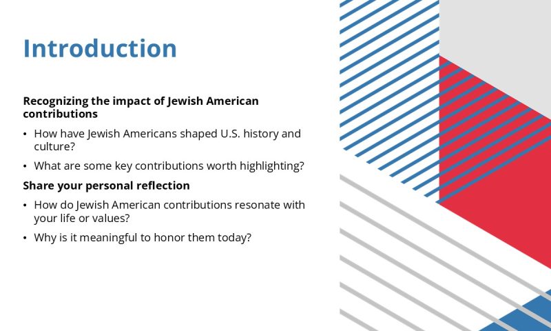 Celebrating Jewish American Contributions - Slide 2
